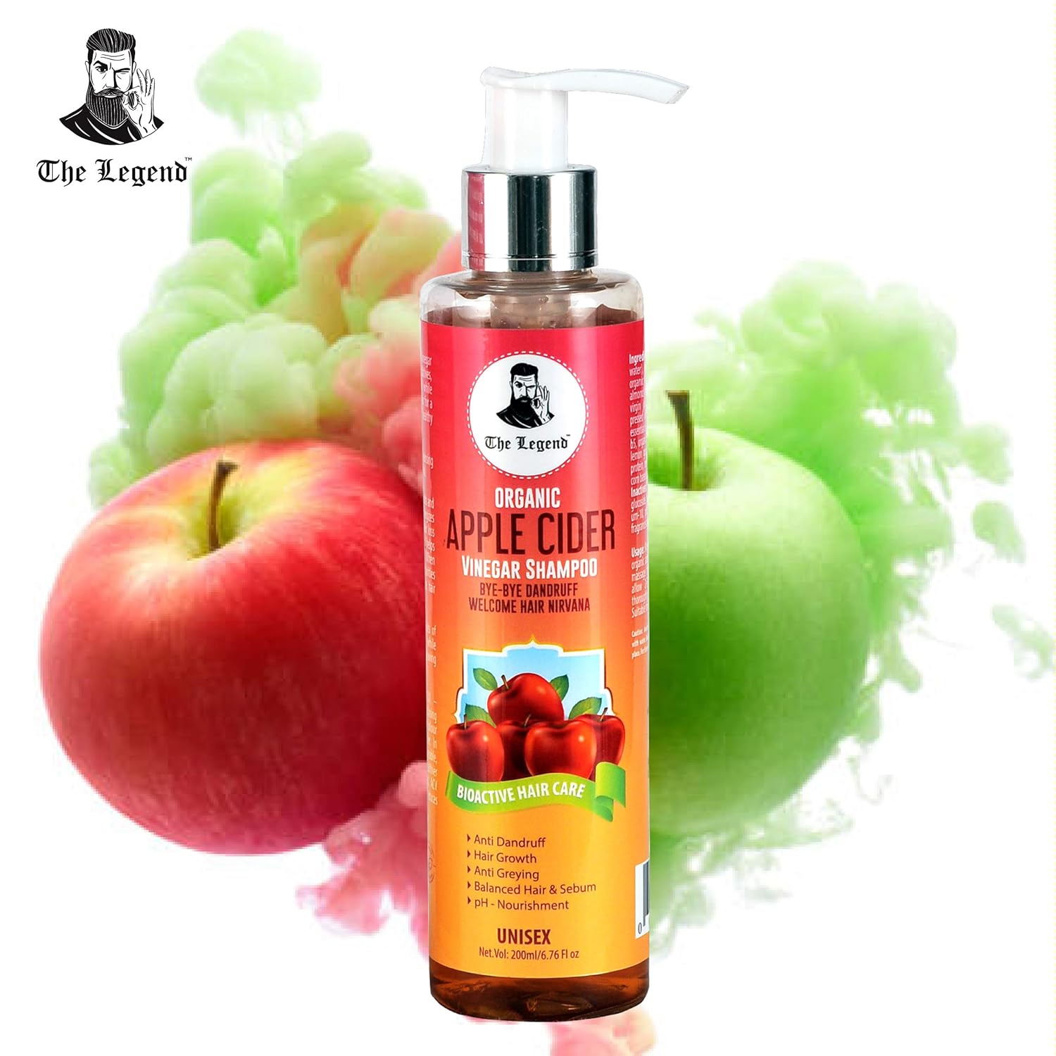 Buy The Legend Organic Apple Cider Vinegar Shampoo 200 Ml Online