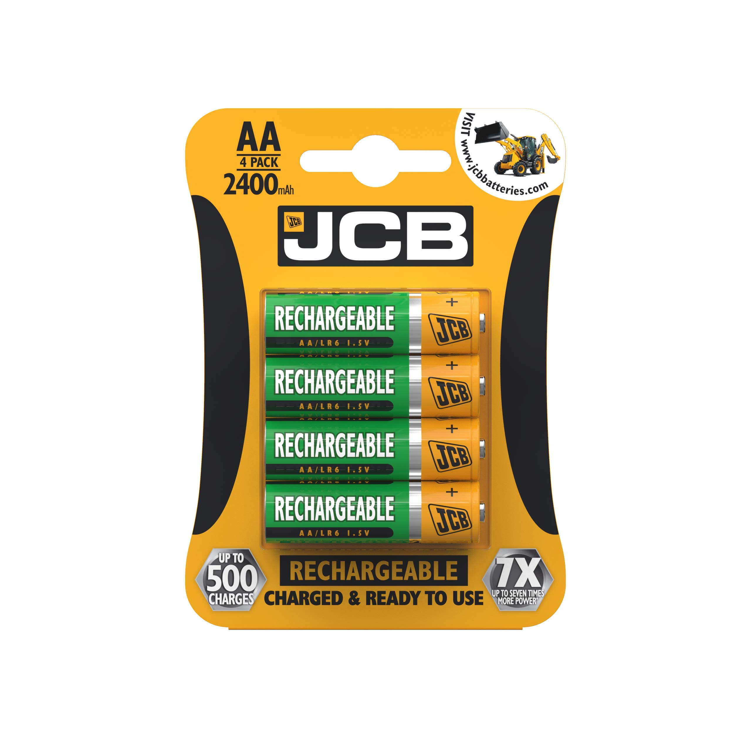 S5350 JCB AA 2400mAh Rechargeable Batteries - Pack of 4