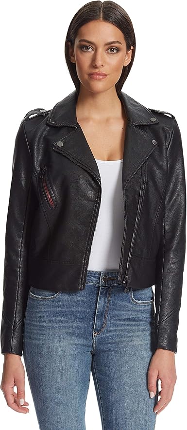 faux leather jackets for womens amazon