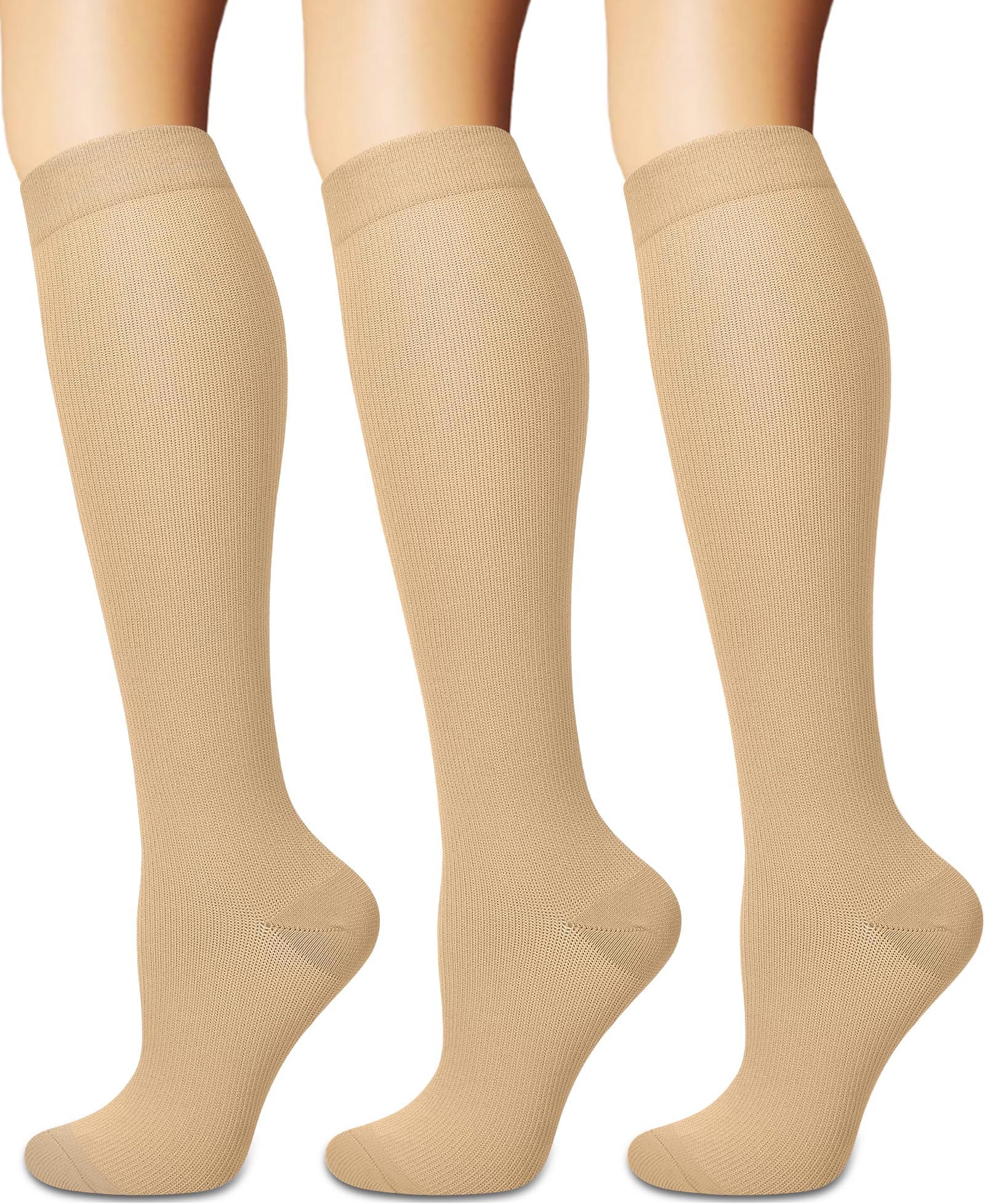 Photo 1 of Compression Socks for Women and Men Circulation (3 Pairs) is Best Support for Running Athletic Cycling Hiking
