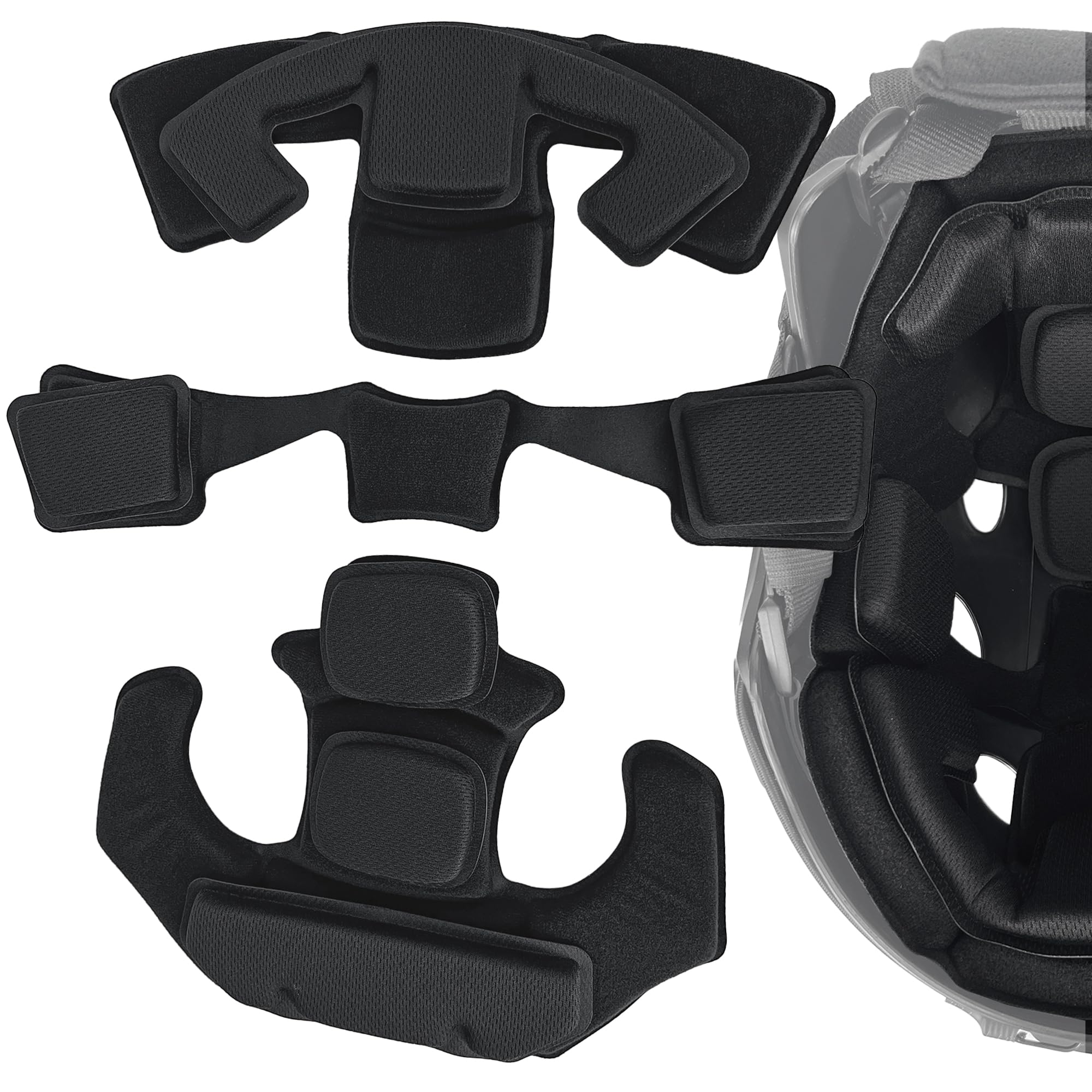HANSTRONG GEAR Universal Tactical Airsoft Outdoor Combat Internal Replacement Memory Foam Pad Padding Inserts Protective Mat Kits Set Accessories Compatible for Fast/Mich/ACH/USMC/PASGT/EX Helmet