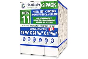 General-Aire 20x25x5 - GF 4551 - MERV 11 with Foam Gasket Generic Replacement Filter, fits MAC 2000 Air Cleaners. Actual Size