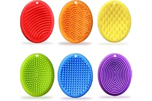 Tadonyny Silicone Worry Stones, 6 Piece Sensory Fidget Toy Set, Multicolor Textured Patterns,Finger Tactile Fidgets