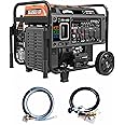 GENMAX 10500 Peak Watt Tri Fuel Open Frame Inverter Generator,with ATS,Quiet Technology,CO Sensor,digital display and 50A,Ideal for Home backup,contruction site and RV Camping (GM10500XiT)