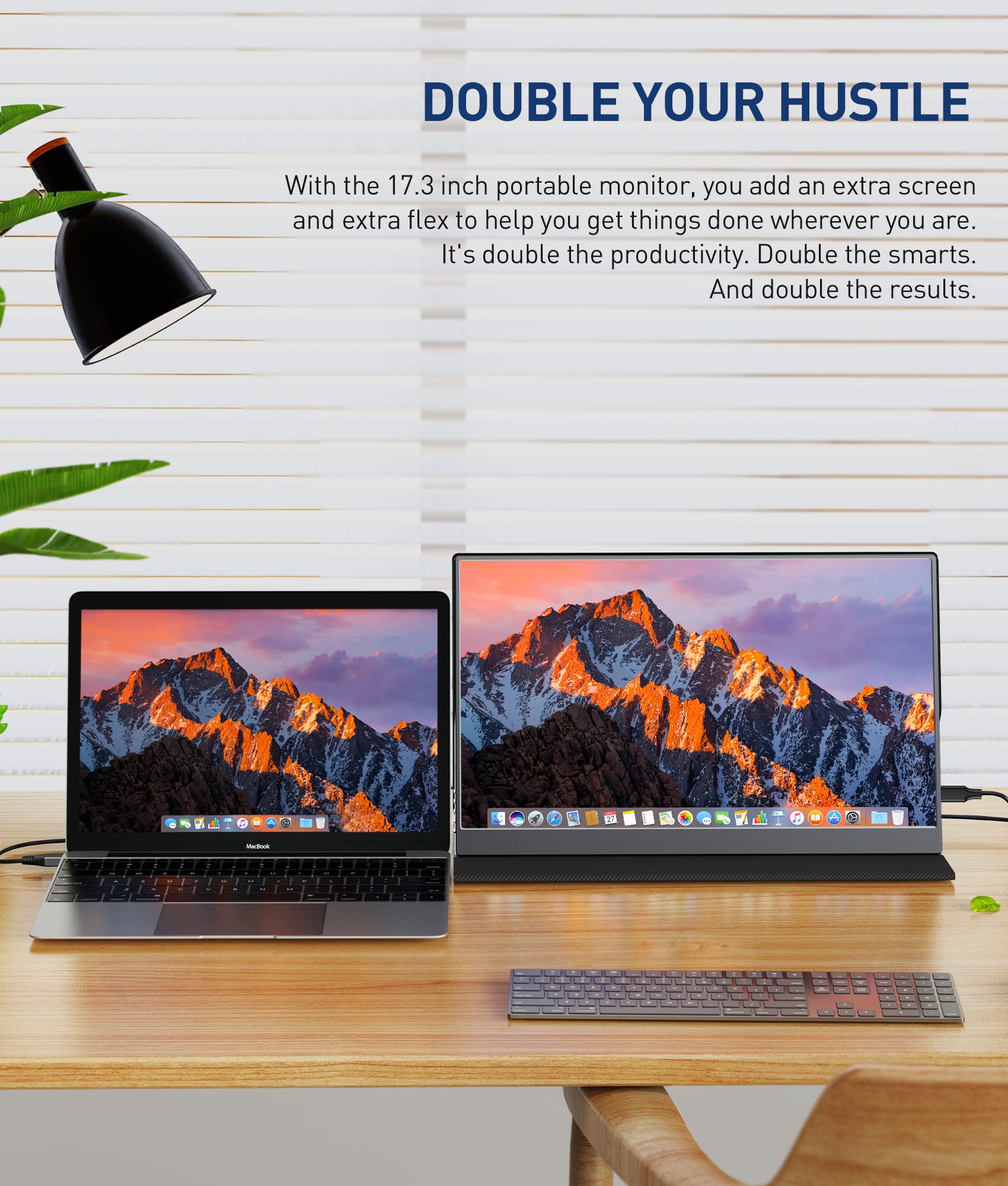 Mua Portable Monitor for Laptop 17.3 in, FHD 1080P 100% sRGB Travel ...