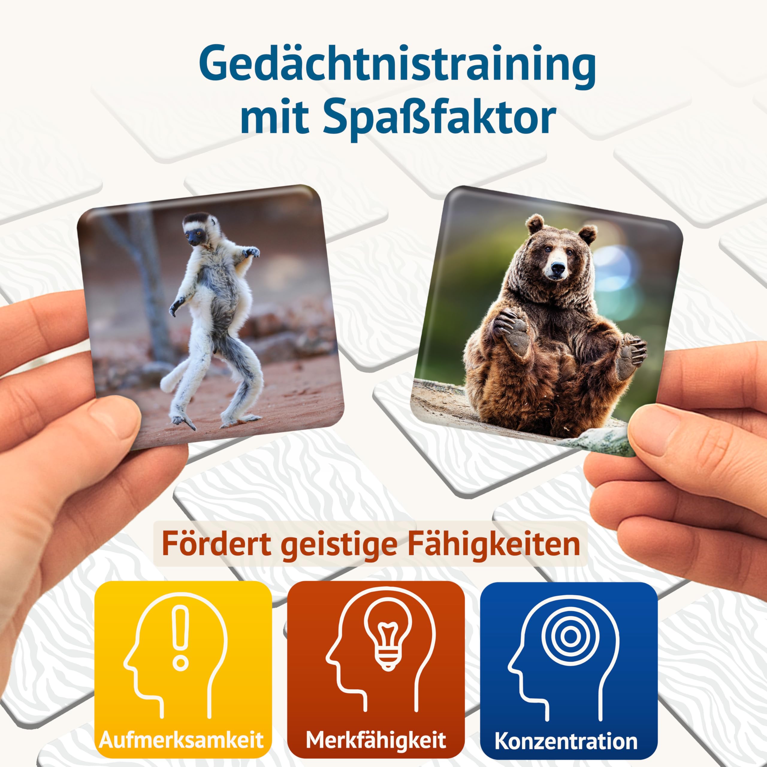 Starnberger Spiele - Tierisch Lustig - Memospiel - Kartenspiel für Erwachsene und Kinder ab 6 Jahren - Geschenk für Tierliebhaber 5