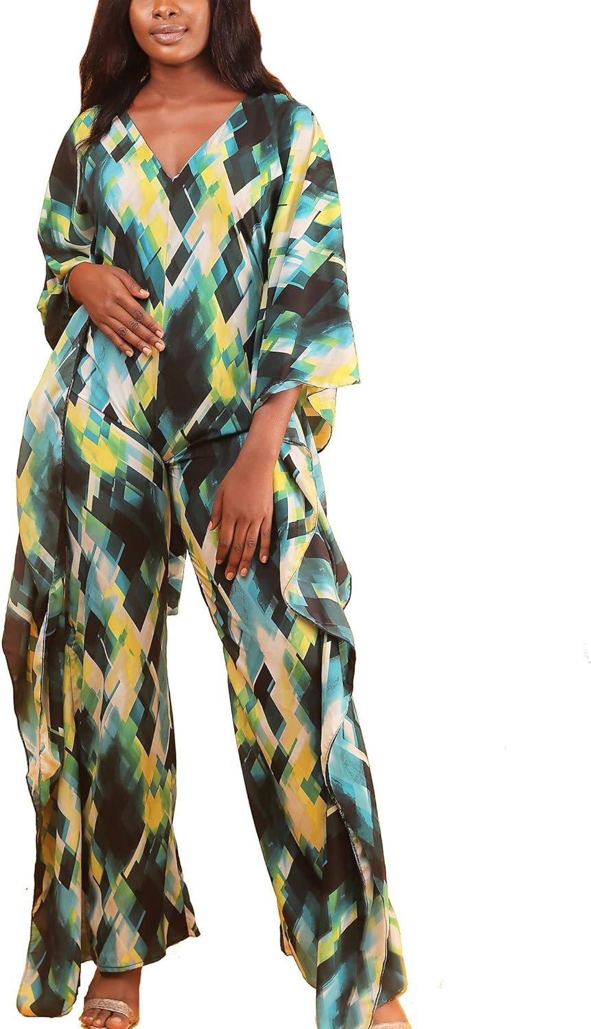 yellow flowy jumpsuit