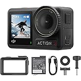 DJI Osmo Action 4 Essential Combo, 4K/120fps Waterproof Action Camera with a 1/1.3-Inch Sensor, Stunning Low-Light Imaging,10