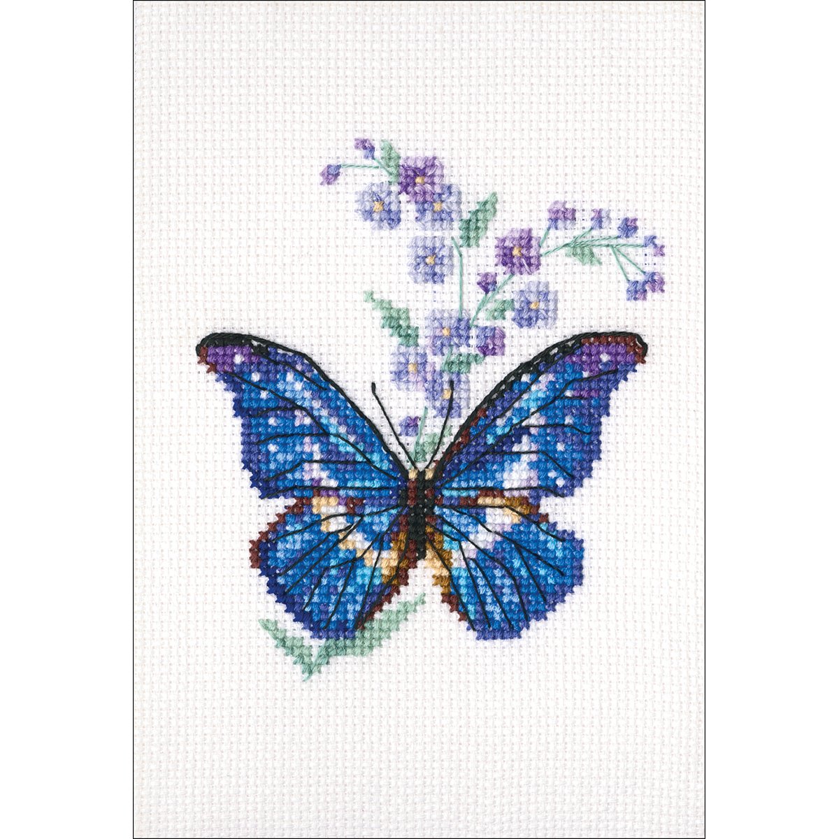 RTO Cross Stitch Kit, Cotton, Multicoloured, 8,5x9,5 cm