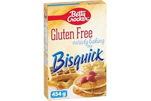Bisquick BETTY CROCKER Gluten Free Pancake and Waffle Mix, Baking Mix, 454 Grams Package Box, Tastes Like Homemade, Easy To B