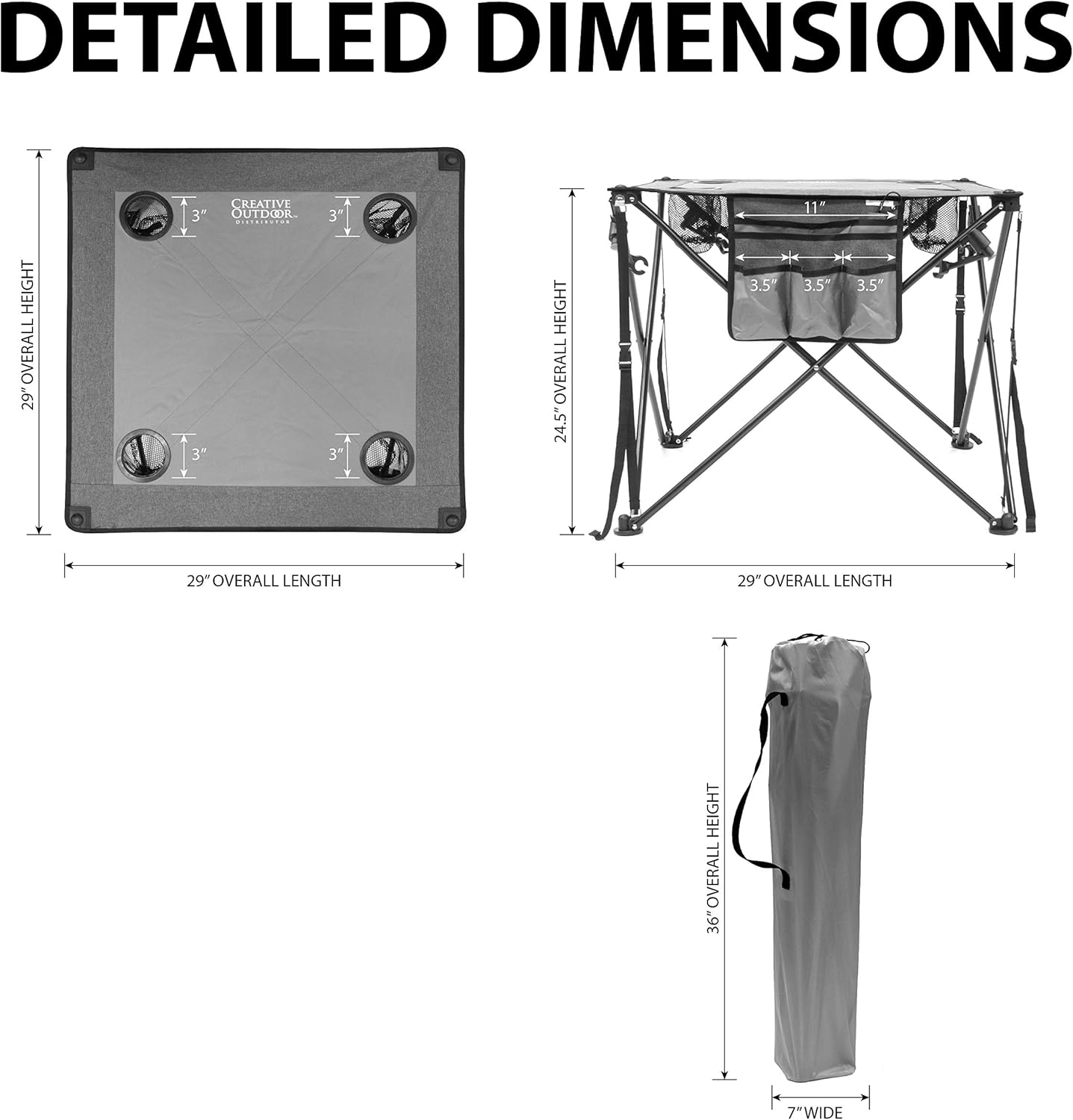 Creative Outdoor Folding Wine Table | Portable | Camping Beach Picnic & Patio | Teal/Gray : Garden & Outdoor