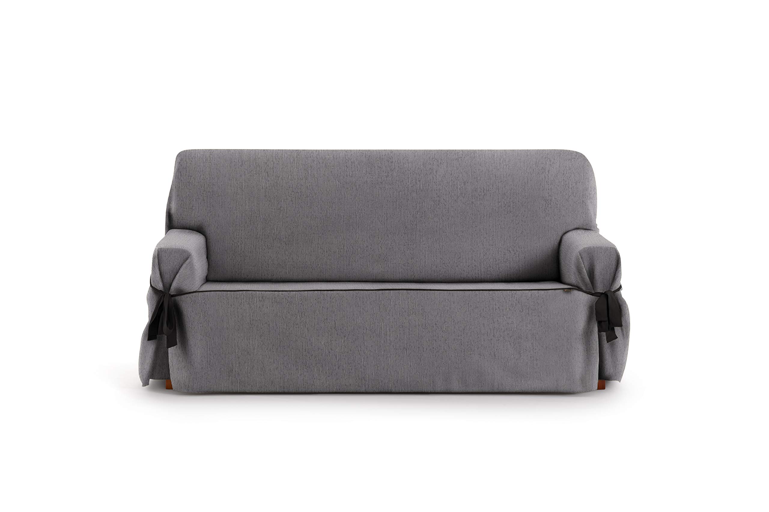 Eysa Rabat adjustable universal sofa cover with ties 2 seaters color 06/dark grey