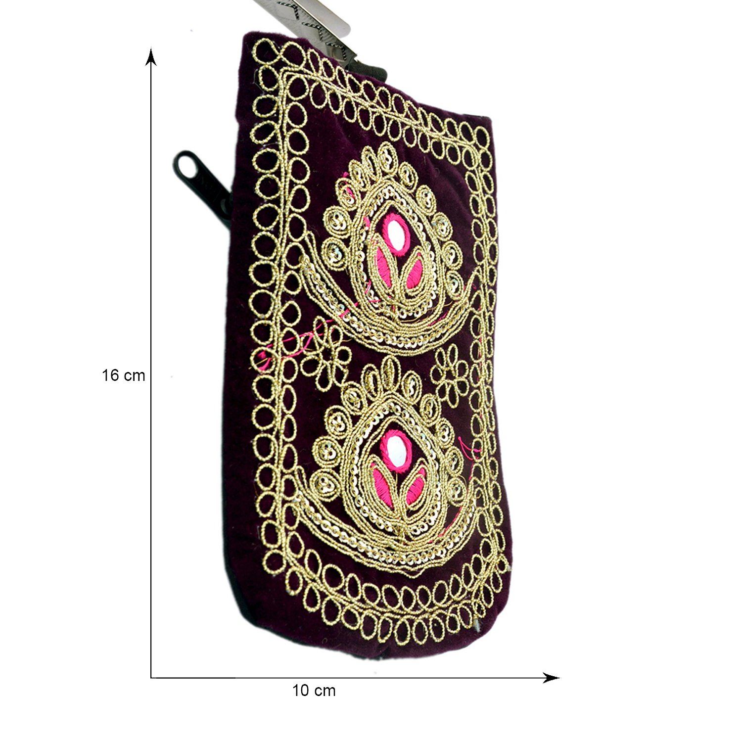 craft trade designer embroided mobile-phone pouch cover set of 2