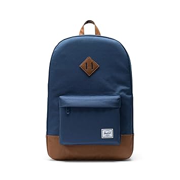 Herschel 10007-00007 Heritage Backpack Rucksack, 1 Liter,Navy/Tan