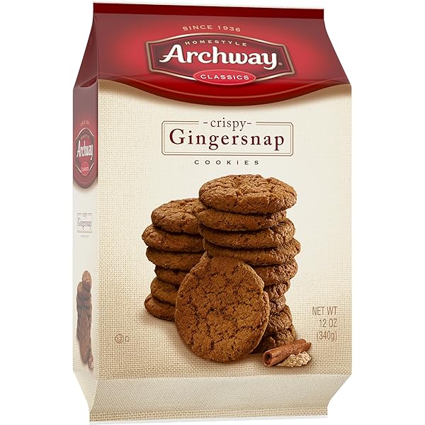 ARCHWAY COOKIES, CRISPY GINGERSNAPS COOKIES, 12 OUNCE