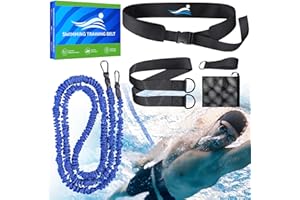 Swimming Training Belt - Swimming Aids for Adults, 8-25FT Adjustable Swimming Resistance Belt, Stationary Harness for Any Swi