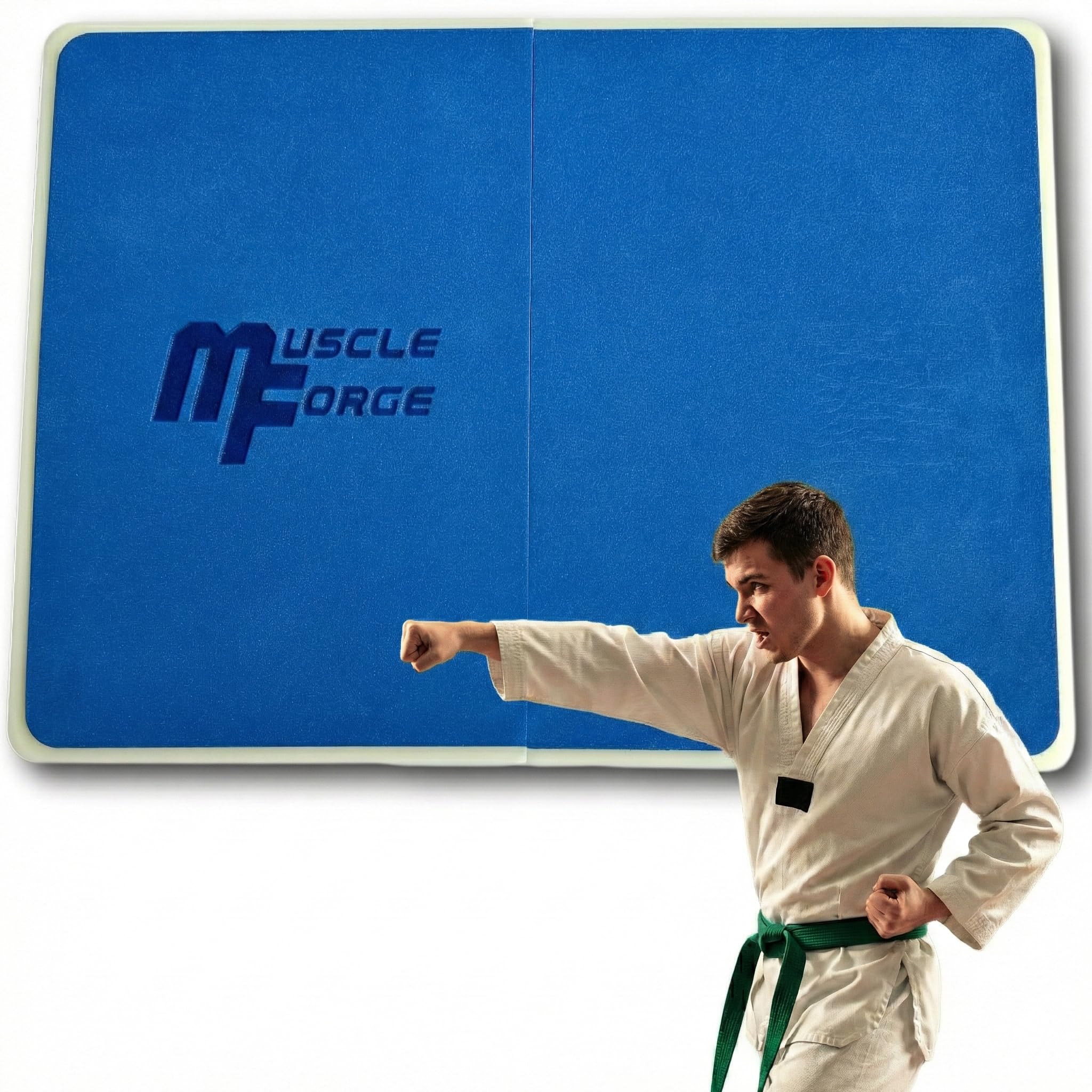 MuscleForge® PVC Taekwondo Training Board for Kicks and Punches, Reusable, Protective Foam Pad Lining, 8 mm