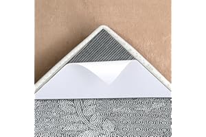 PEETUUER Rug to Carpet Gripper Keep Rug in Place on Carpet, Rug Corner Gripper for Carpet Over Carpet, Carpet Tape for Carpet to Carpet, Carpet Grippers for Area Rugs on Carpet 12 PCS