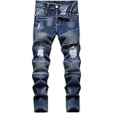 FREDD MARSHALL Boy's Skinny Fit Stretch Ripped Destroyed Distressed Fashion Kids Denim Jeans Pants