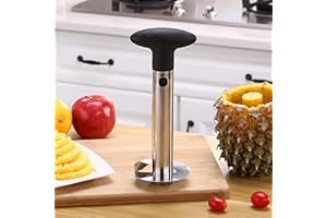 Premium Pineapple Corer and Slicer Tool - Sharp Pineapple Cutter with Serrated Tips - Easy to Use and Clean - Stainless Steel