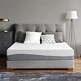 Olee Sleep Queen Mattress, 10 Inch Gel Memory Foam Mattress, Gel Infused for Comfort and Pressure Relief, CertiPUR-US Certifi