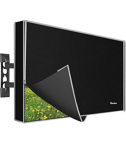 Housse Imperméable 600D Pour TV 22-65 Pouces – Protection Extérieure, Poche Pour Télécommande (noir, 30-32 Pouces)
