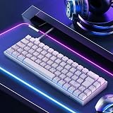 KOORUI 60% Mechanical Gaming Keyboard 69 Keys Blue Switch White Backlit USB C view 6