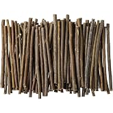 LAZACA 120Pcs 4inch Craft Sticks, Wood Sticks for Crafts Twigs 0.3-0.5cm | Craft Sticks Log Toy DIY Photo Props Rustic Decora