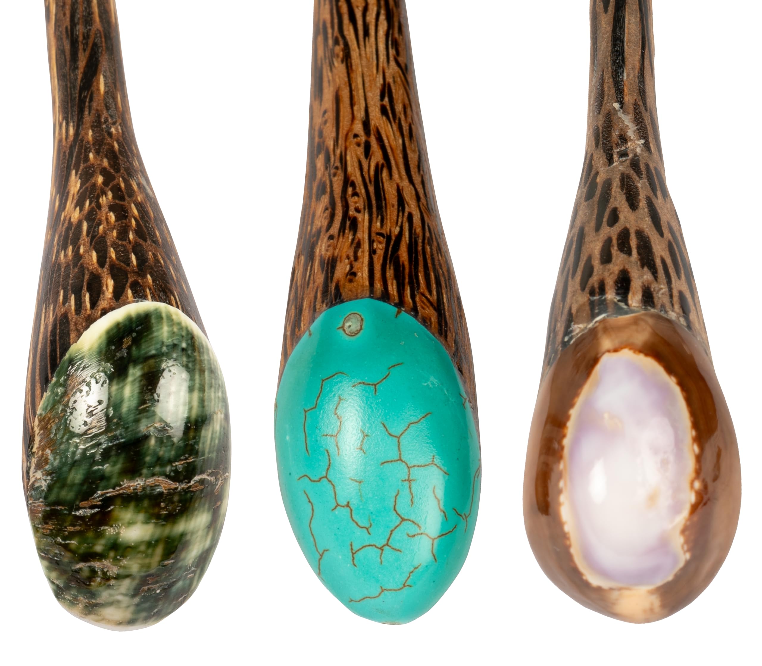 CCcollections Wooden Hair Pins for Women | Vintage Hair Accessories for Women | Decorative Pin for Daily Wearing, Casual, Party, Travel, & Weddings - Set E