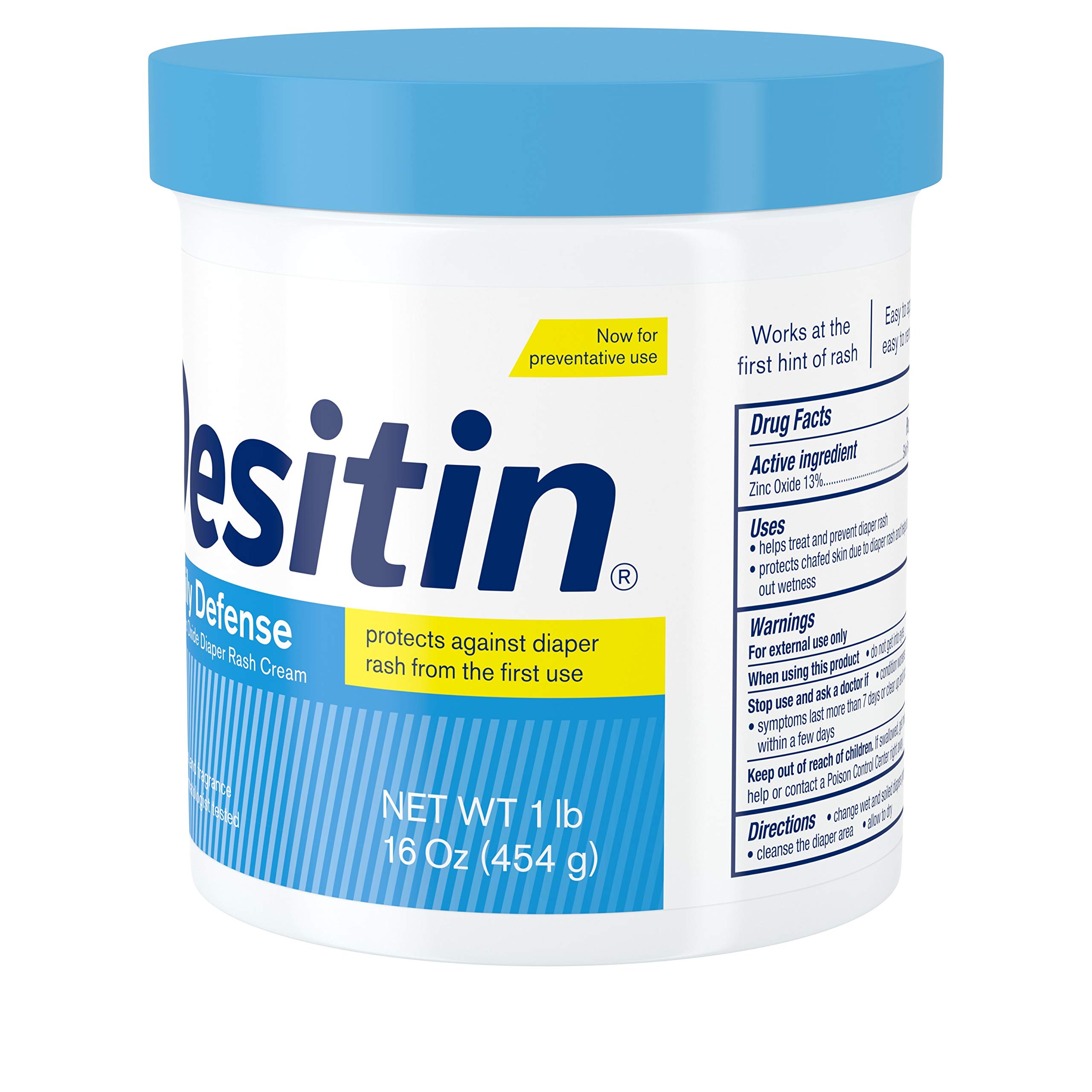 Desitin Daily Defense Baby Diaper Rash Cream with 13 Zinc Oxide