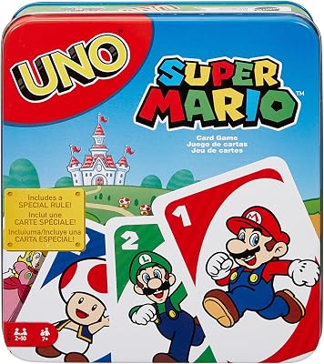 UNO Super Mario Gioco di Carte, 7+ anni, 2-10 giocatori