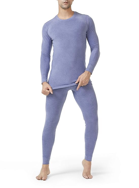 Buy DAVID ARCHY Men's Thermal Underwear Set Winter Warm Base Layers Thermal Top and Bottom Long 