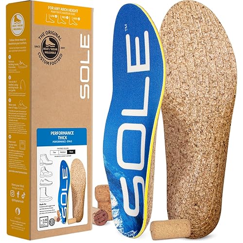 SOLE Performance Thick Plantar Fasciitis Insoles, Men Women