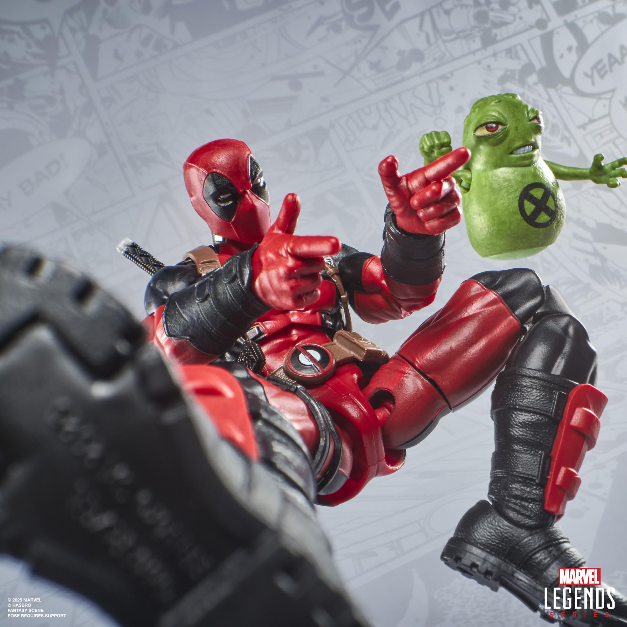 Marvel Legends Maximum Series Deadpool, Deluxe Deadpool Comics Collectible 6-Inch Action Figure with 24 Accessories Including X-Force’s Doop