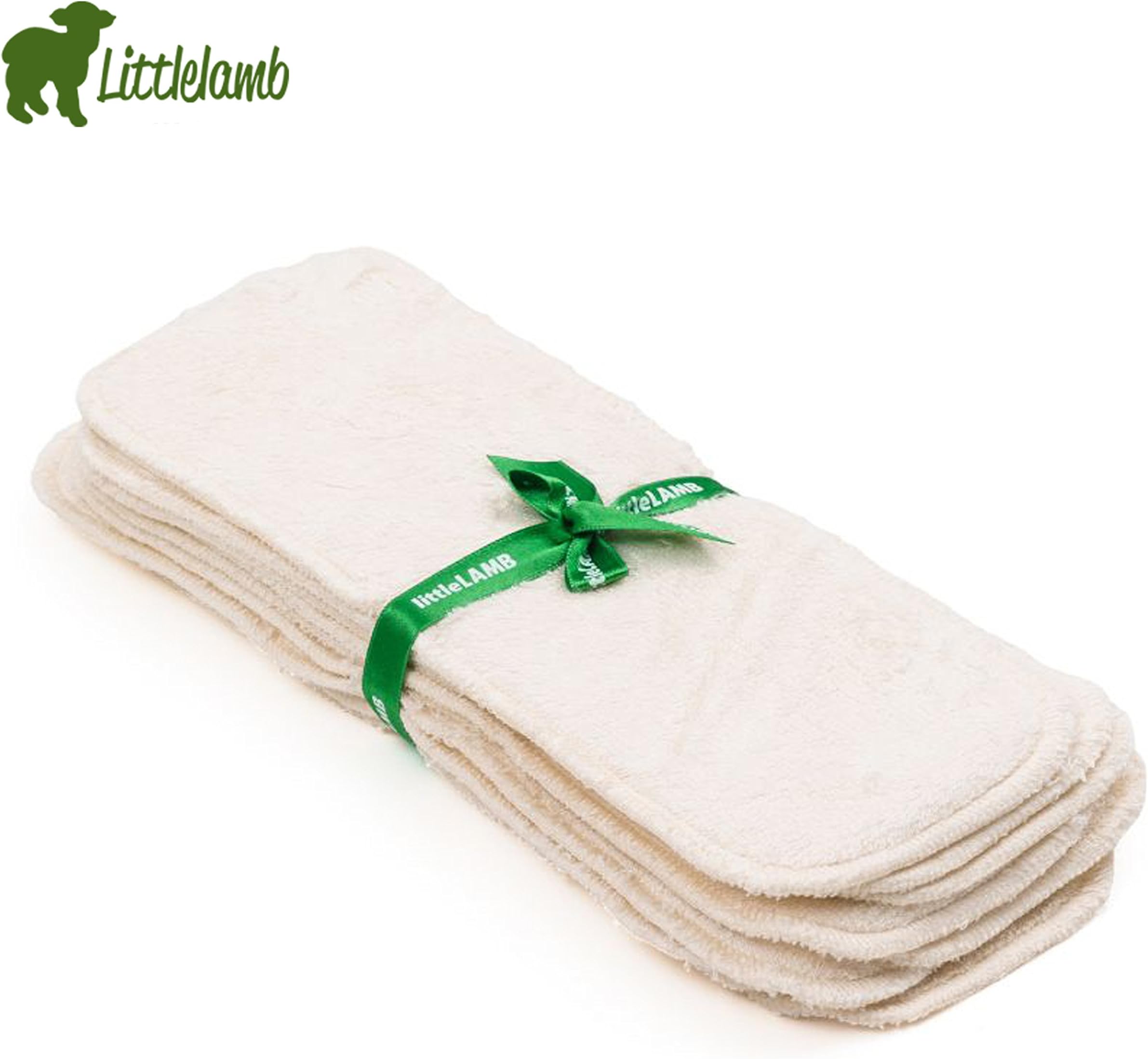 Little Lamb Bamboo Nappy Liners (Pack of 5) – Size 1 – 29x11 cm – 3 Ply Pads, Set Of 5 Bamboo Mat, Nappy Insert littlelamb Bamboo Pad