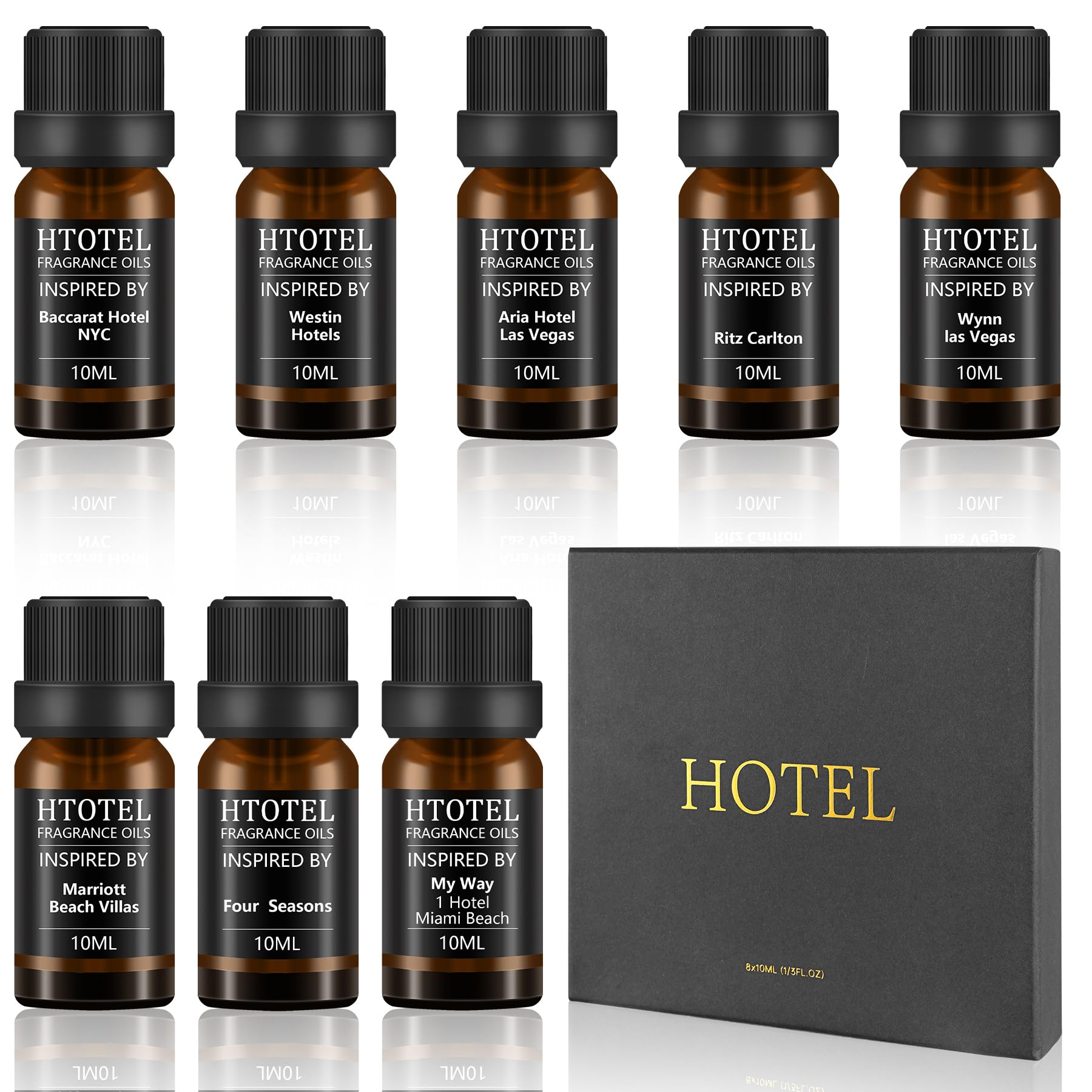 Photo 1 of Hotel Collection Diffuser Essential Oil Gift Set,Seaside Hotel Scents for Home,Stress Relief Air Freshening,Ritz Carlton,My Way,Westin,Wynn Las Vegas,Baccarat,Four Seasons,Aria