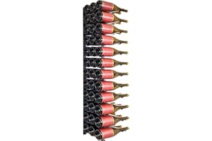 Jagged Ridge Wine Rooms - Premium Wall Mounted Metal Wine Rack - 36 Wine Bottles Holder - Modern Wine Rack, Matte Black - Spa