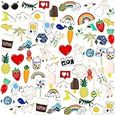 Sasylvia 100 Pcs Enamel Pins Bulk for Backpacks Cute Mixed Cartoon Fun Brooch Enamel Pins Easter Button for Backpacks Anime Lapel Badges Jewelry Bulk Set for Bags Hat Decoration Gifts