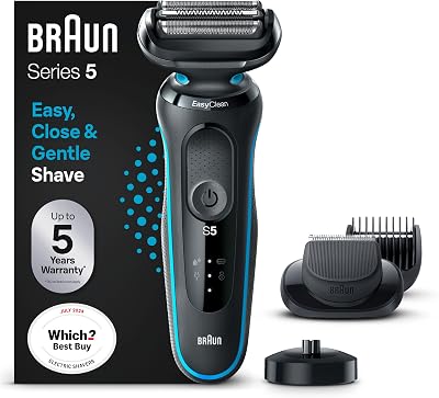 Braun Series 5 Electric Shaver with Beard Trimmer, 100% Waterproof, EasyClean