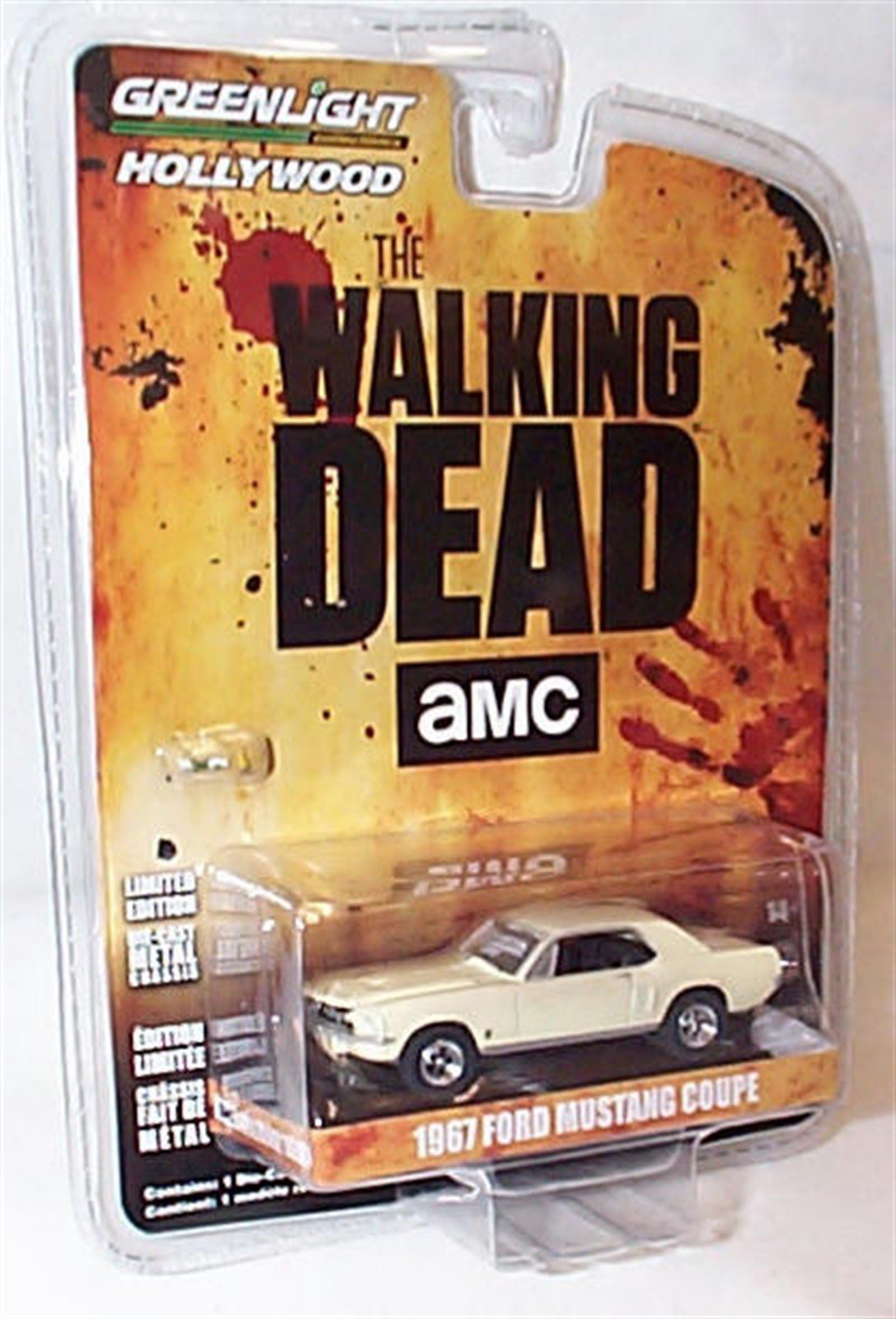 greenlight entertainment the walking dead AMC ford mustang coupe 1967 car 1.64 scale limited edition diecast model