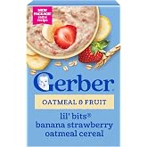 Gerber Toddler Oatmeal Banana Strawberry Cereal, 8 Oz, 5 Pack | Toddler cereal; oatmeal banana strawberry; 5 x 8 oz canisters
