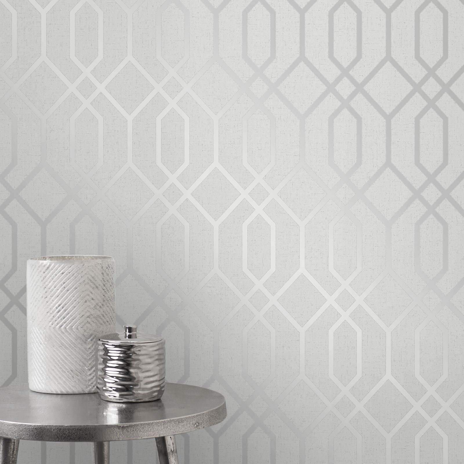 Fine Decor Quartz Trellis Silver
