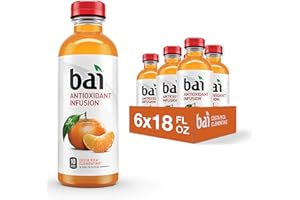 Bai Flavored Water, Costa Rica Clementine, Antioxidant Infused Drinks, 18 Fl Oz (pack of 6)