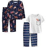 Simple Joys by Carter's boys 4-piece Polyester Pajama Set