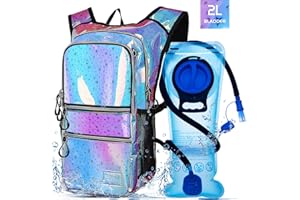 Mothybot Hydration Backpack Pack, Water Backpack 20L Capacities Included 2L Hydration Bladder, Festival Essential - Rave Hydration Pack Hydropack Hydro for Hiking, Running, Biking, Festival Gear