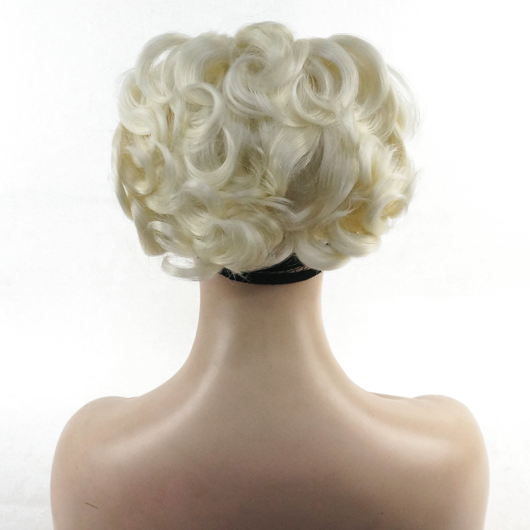 Lydell Short Messy Curly Dish Hair Bun Extension Stretch hair Combs Clip in Ponytail Extension (613A)