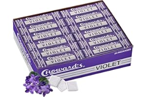 Choward's Violet Mints Candy | Bold Aromatic Flavor | Perfect for Snacks in Lunchboxes, Travel, Sharing, and Gifting | Nostalgic Vintage Candy | Pack of 24 (15 Mints Per Package, 24 Packages Per Box)