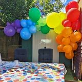 HYKJNBW Rainbow Balloons 50 Pack 12in Multicolored Latex Birthday Party Decor view 5