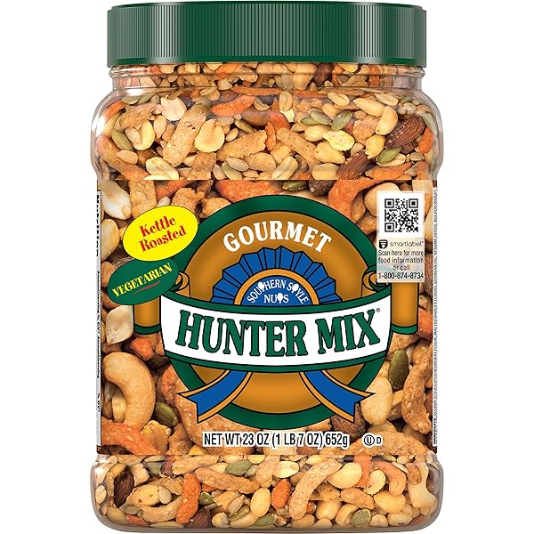 SOUTHERN STYLE NUTS GOURMET HUNTER MIX, 23 OUNCES, SESAME STICKS, PEANUTS, SUNFLOWER KERNELS, ALMONDS, CASHEWS, AND PEPITAS