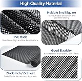 KAHEIGN Multipurpose Non Slip Mat 50x200 cm PVC Floor Underlay Black view 2